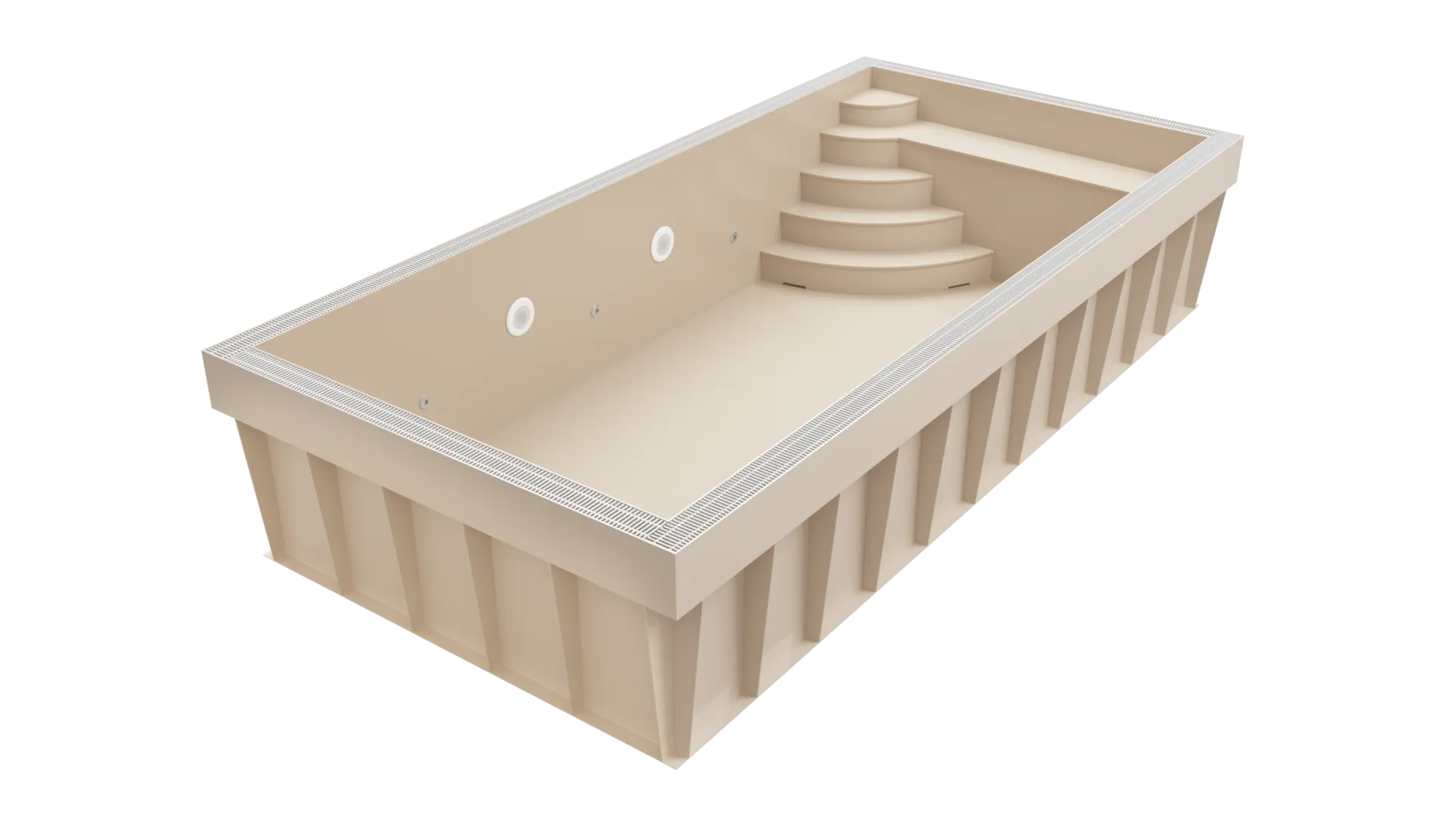 Basen przelewowy - model beżowy