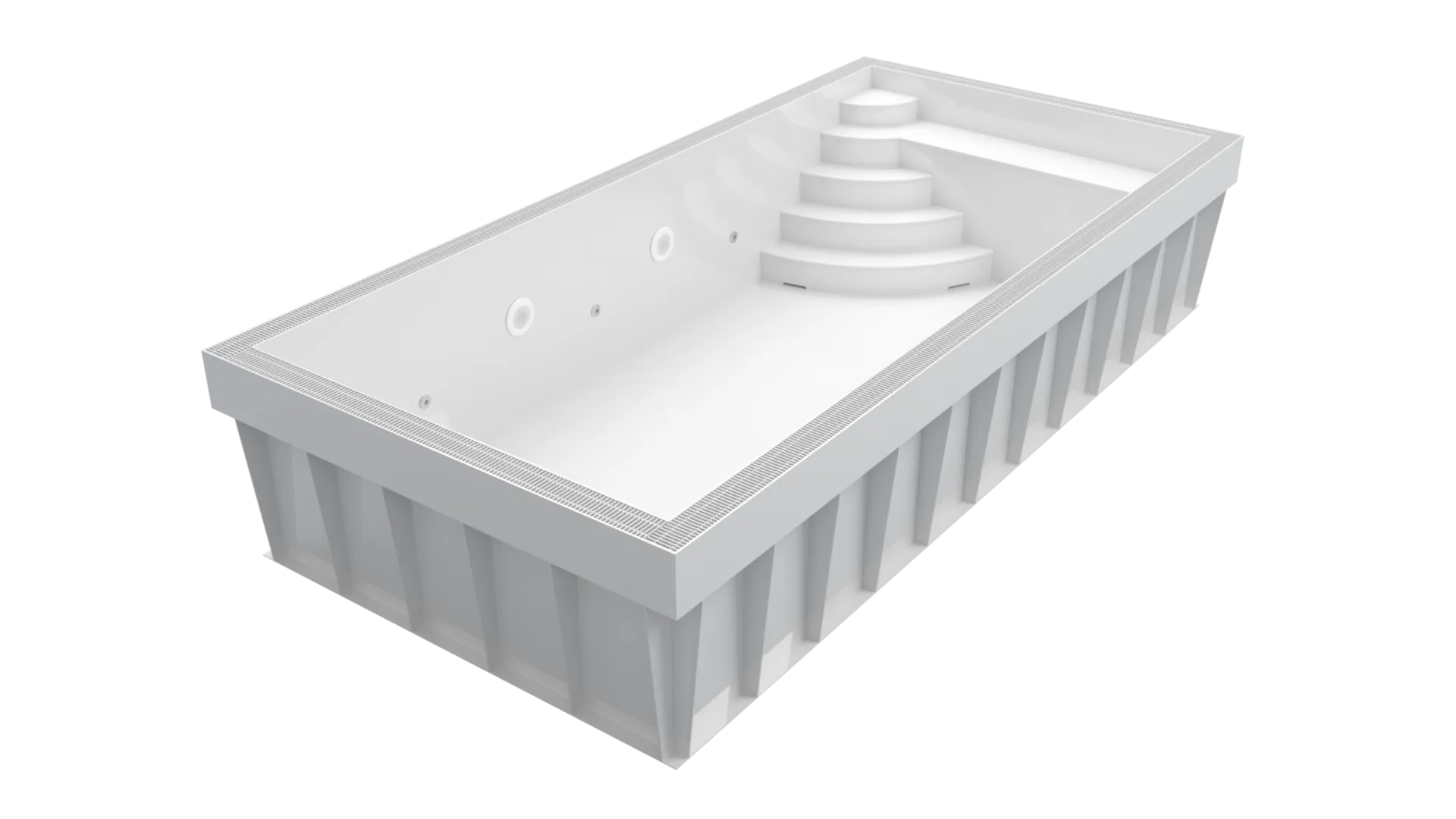 Basen przelewowy - model biały