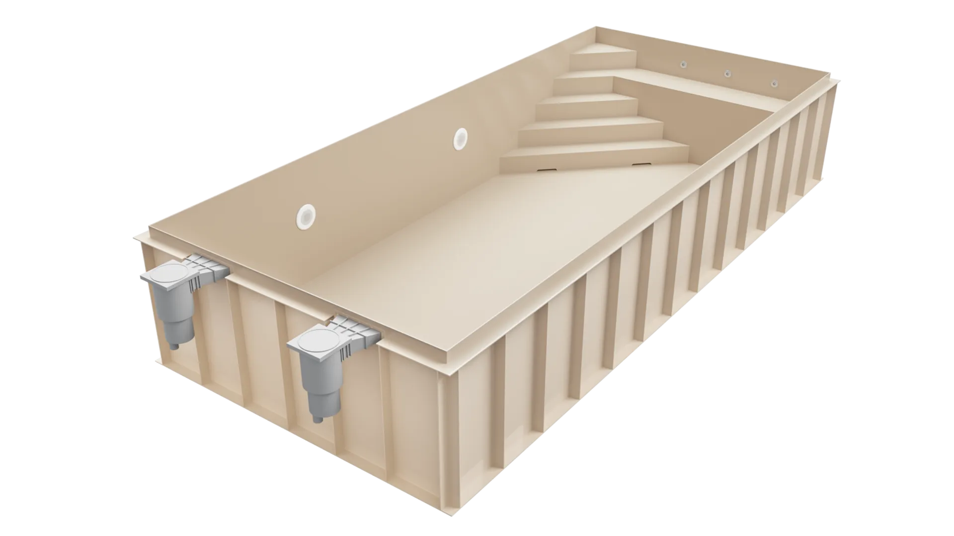 Basen skimmerowy - model beżowy